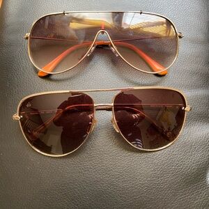 Stylish Gold and Brown Women's Sunglasses